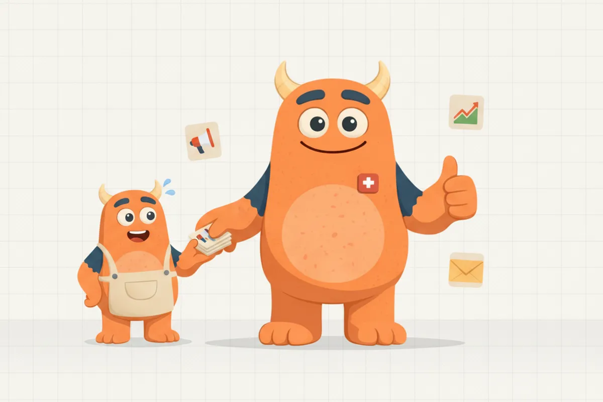 KMU-Monster übergibt seine Marketing-Aufgaben entspannt an das digital M. Monster