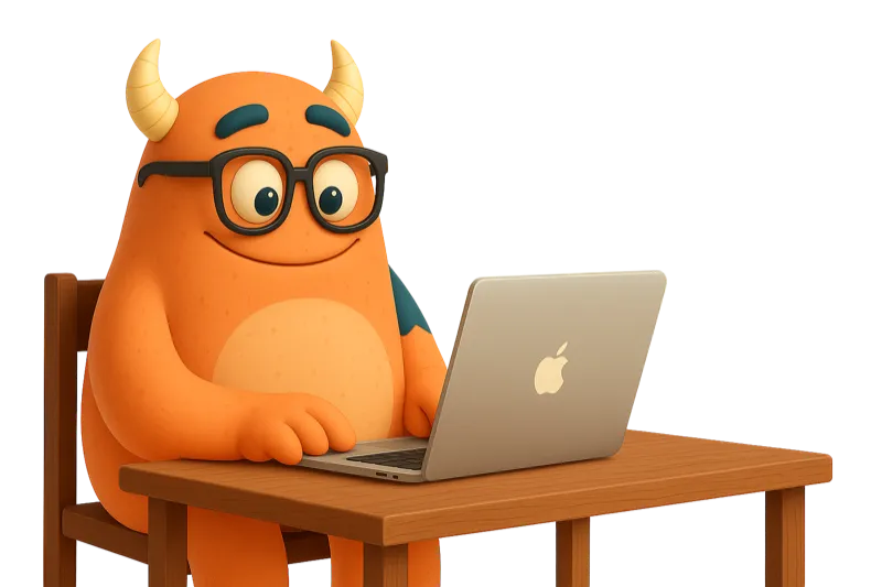 digital M.onster am Laptop