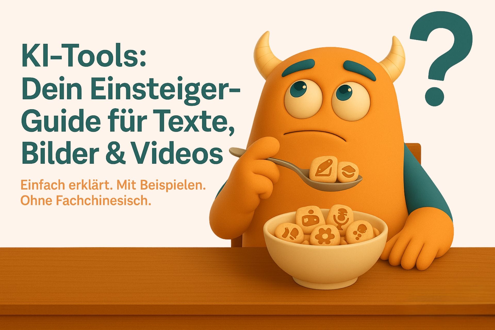 KI‑Tools Dein Einsteiger‑Guide für Texte, Bilder & Videos - Blog Header bild